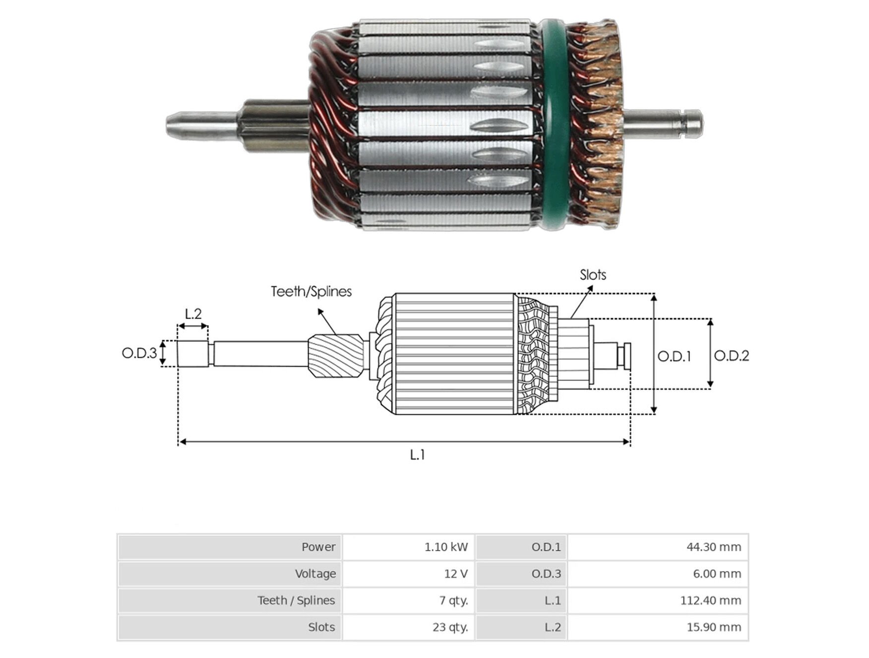 UMK 1127 - MARŞ KOLLEKTÖRÜ 12V 7 DİŞ