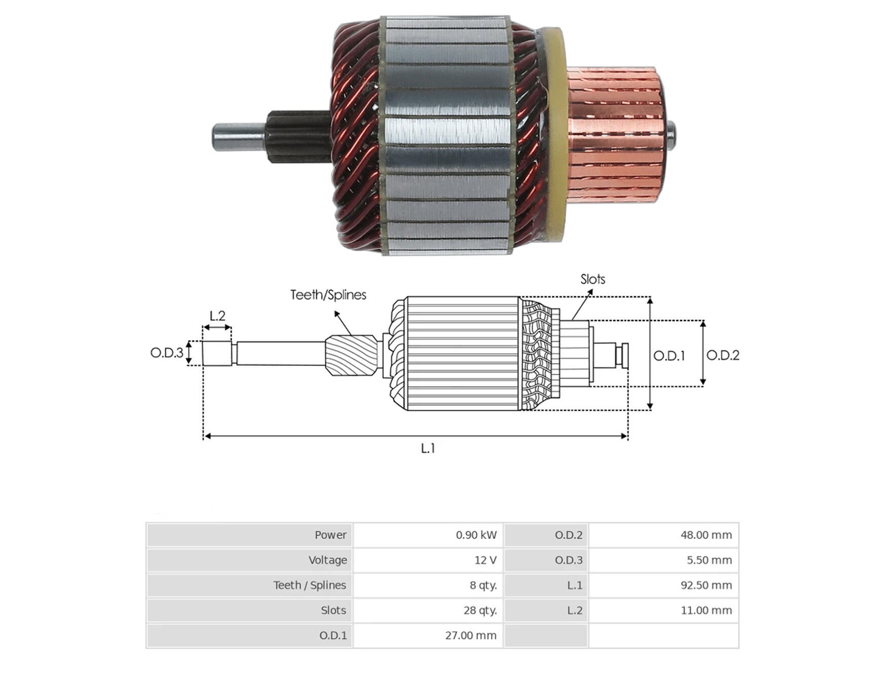 UMK 1300 - MARŞ KOLLEKTÖRÜ 12V 8 DİŞ