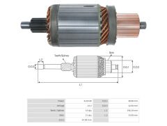 UMK 1130 - MARŞ KOLLEKTÖRÜ 24V 14 DİŞ