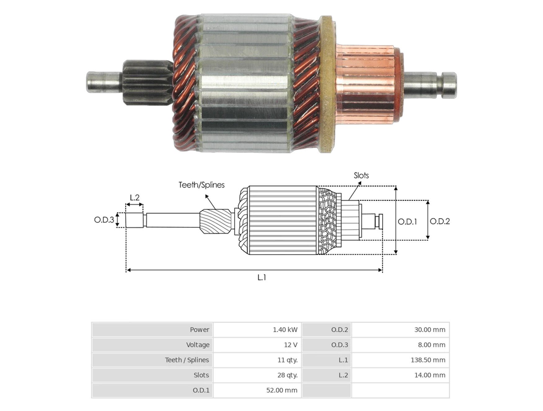 UMK 1303 - MARŞ KOLLEKTÖRÜ 12V 11 DİŞ