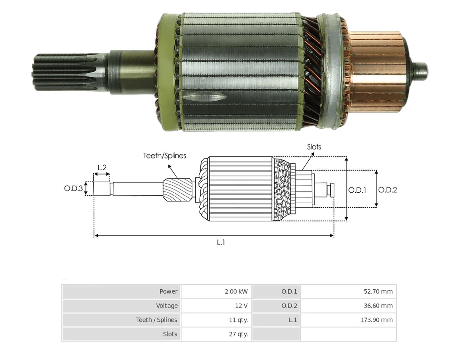 UMK 1132 - MARŞ KOLLEKTÖRÜ 12V 11 DİŞ
