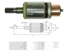 UMK 1132 - MARŞ KOLLEKTÖRÜ 12V 11 DİŞ