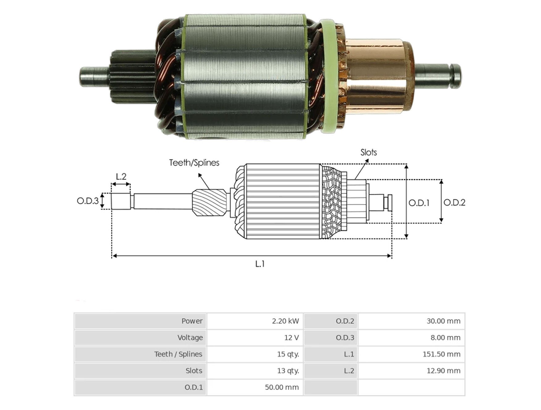 UMK 1157 - MARŞ KOLLEKTÖRÜ 12V 15 DİŞ