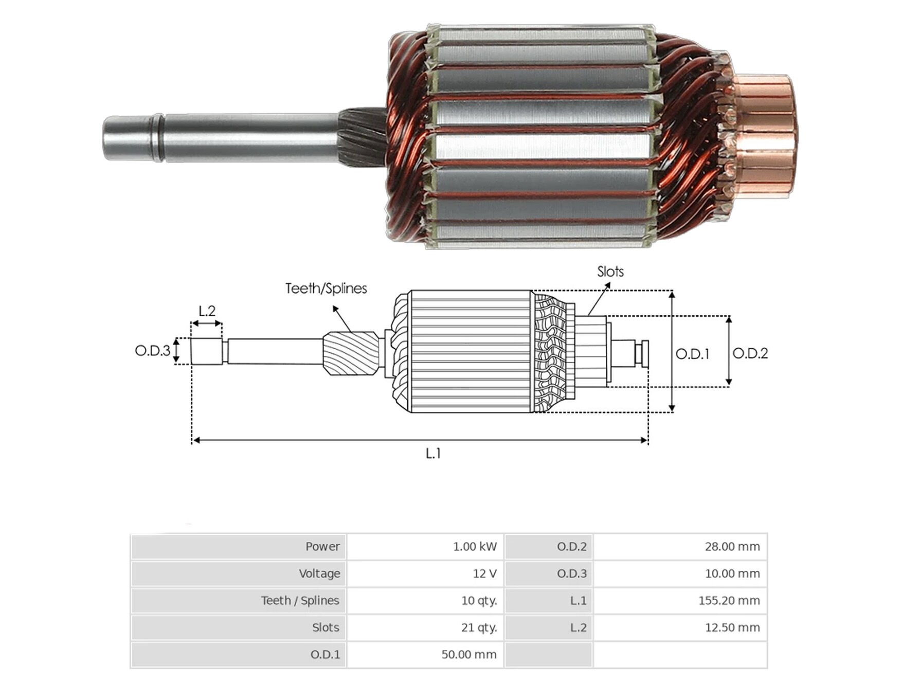 UMK 1171 - MARŞ KOLLEKTÖRÜ 12V 10 DİŞ