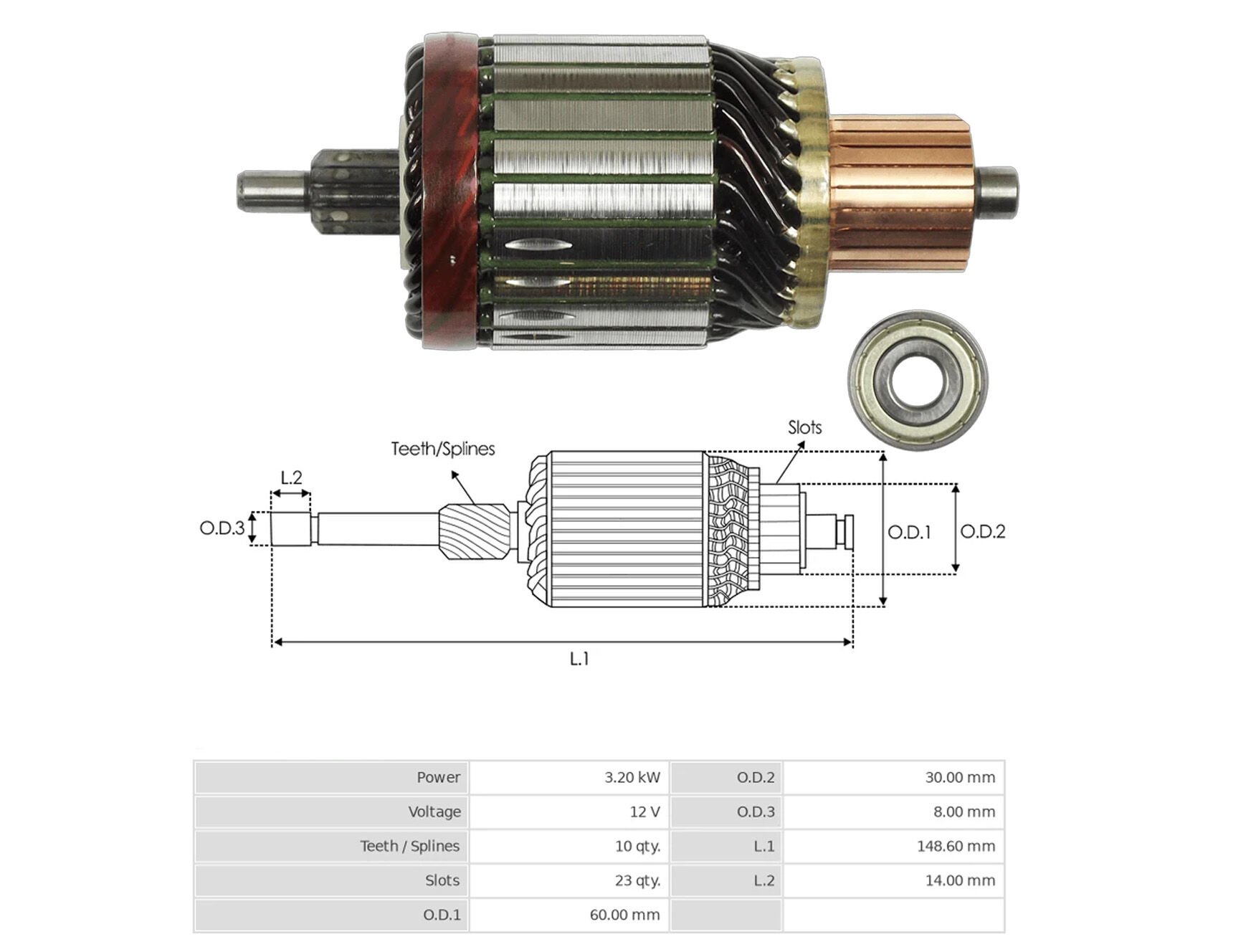 UMK 1176 - MARŞ KOLLEKTÖRÜ 12V 10 DİŞ