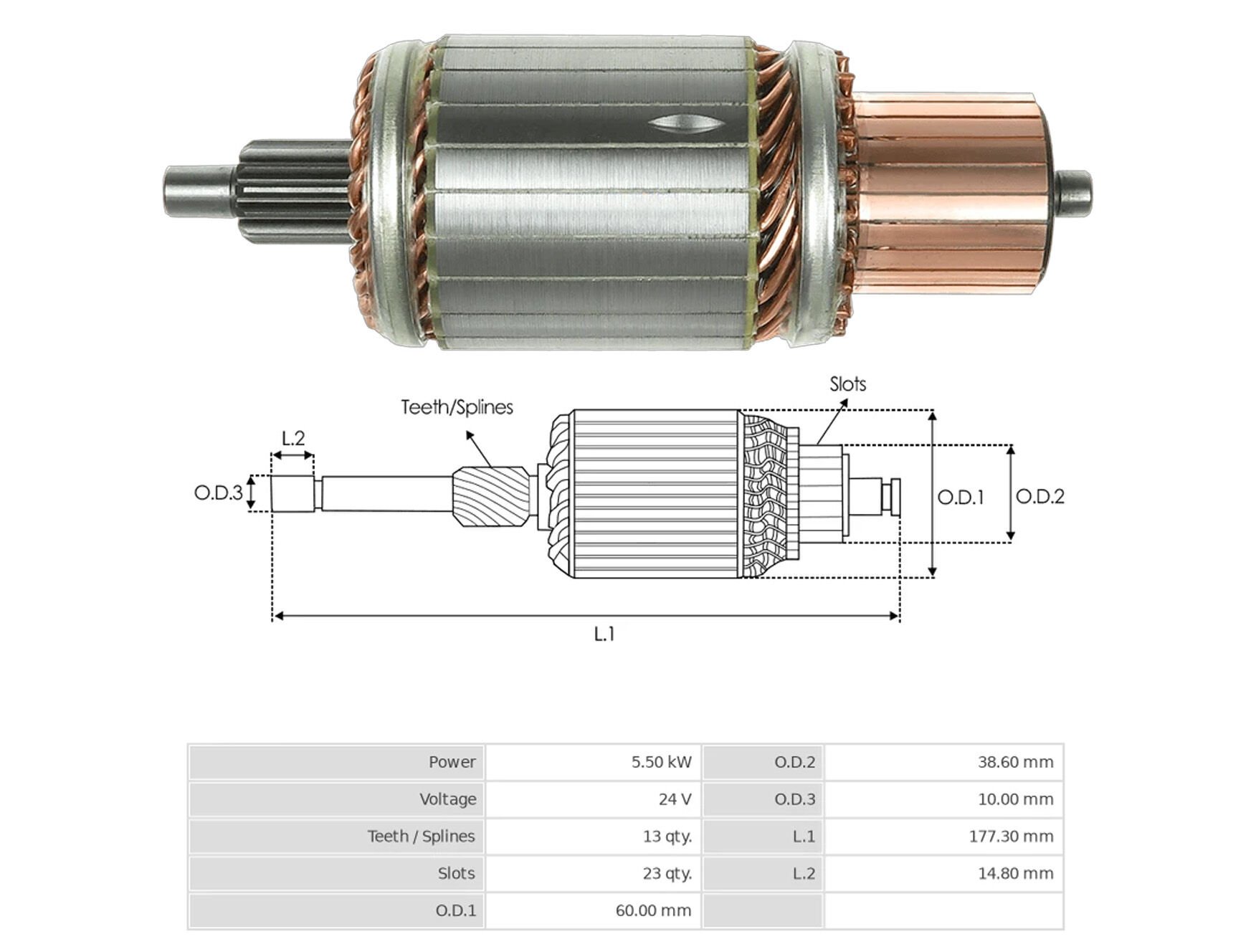 MARS KOLLEKTORU 24V 13 DIS MITSUBISHI SAFIR OTOBUS / RENAULT PREMIUM TIR