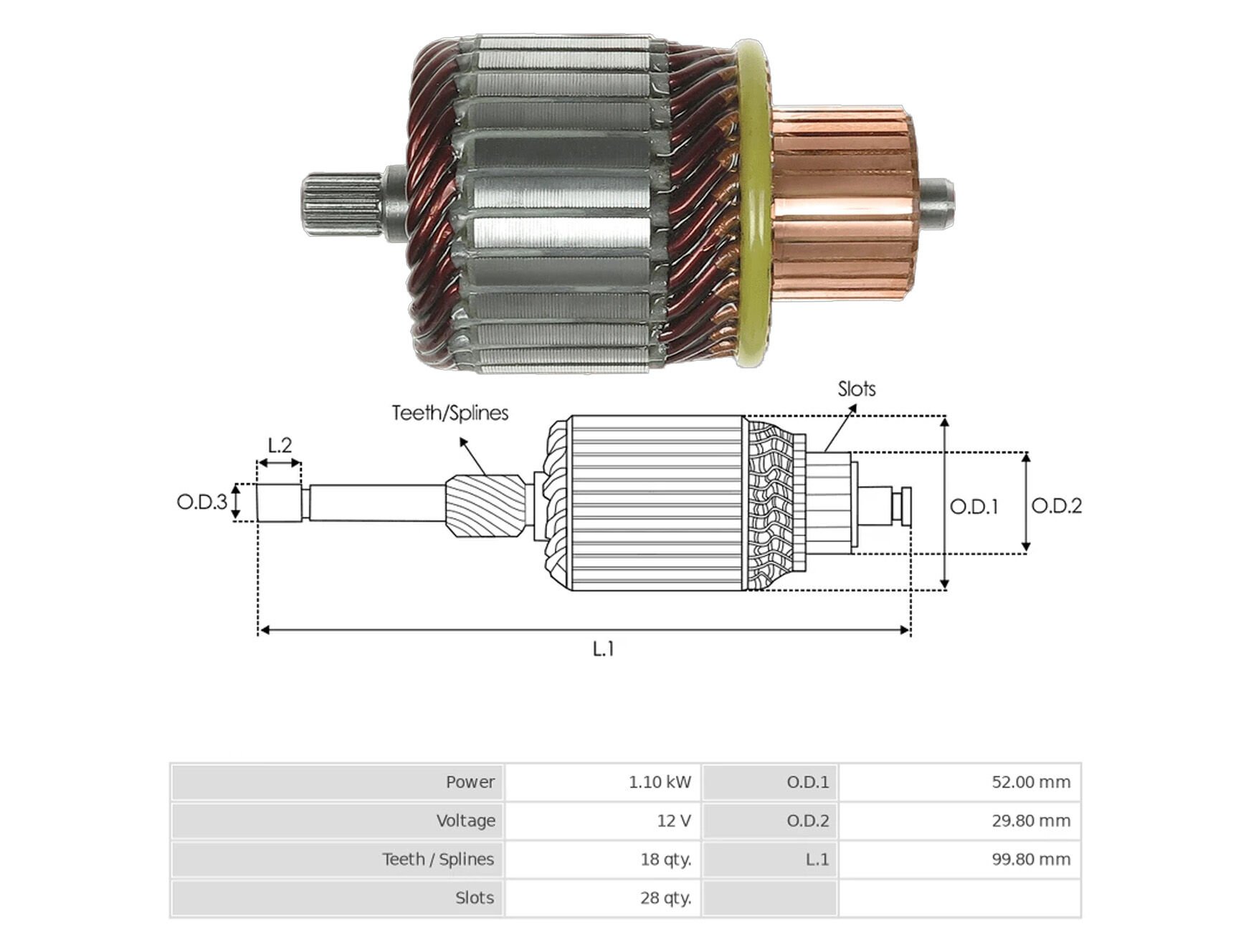 UMK 1215 - MARŞ KOLLEKTÖRÜ 12V 18 DİŞ