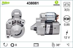 VALEO 438081 - MARŞ MOTORU 12V 1,0 KW 8 DİŞ