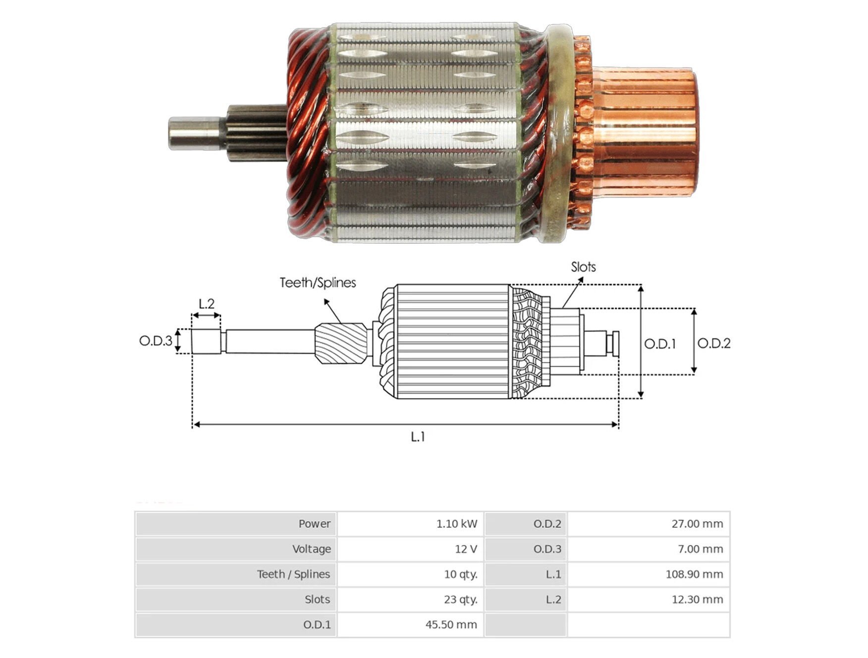 UMK 1224 - MARŞ KOLLEKTÖRÜ 12V 10 DİŞ