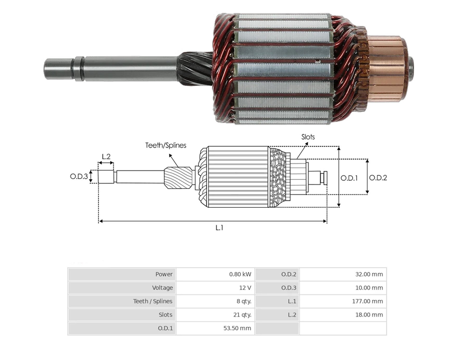 UMK 1233 - MARŞ KOLLEKTÖRÜ 12V 8 DİŞ