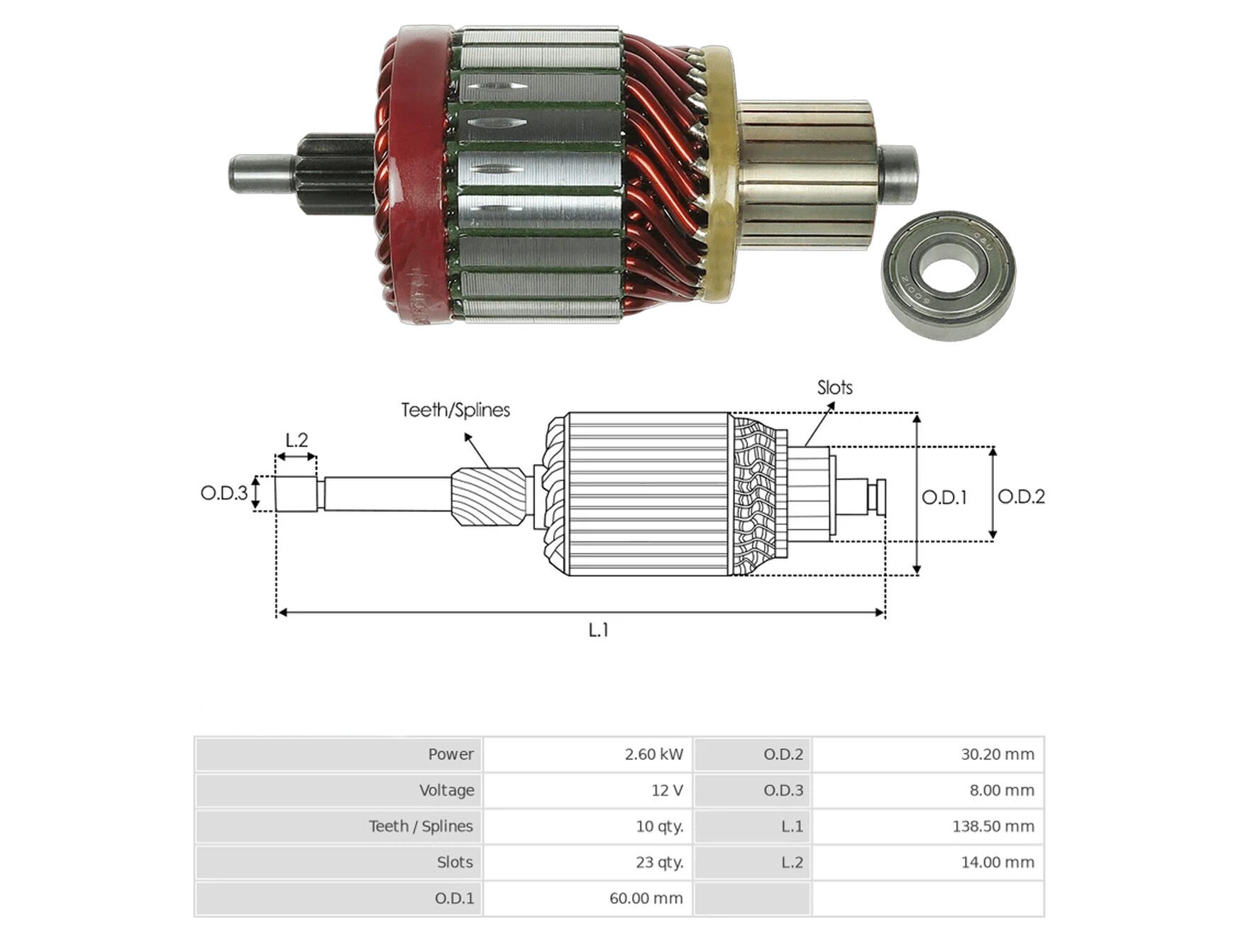 UMK 1241 - MARŞ KOLLEKTÖRÜ 12V 10 DİŞ
