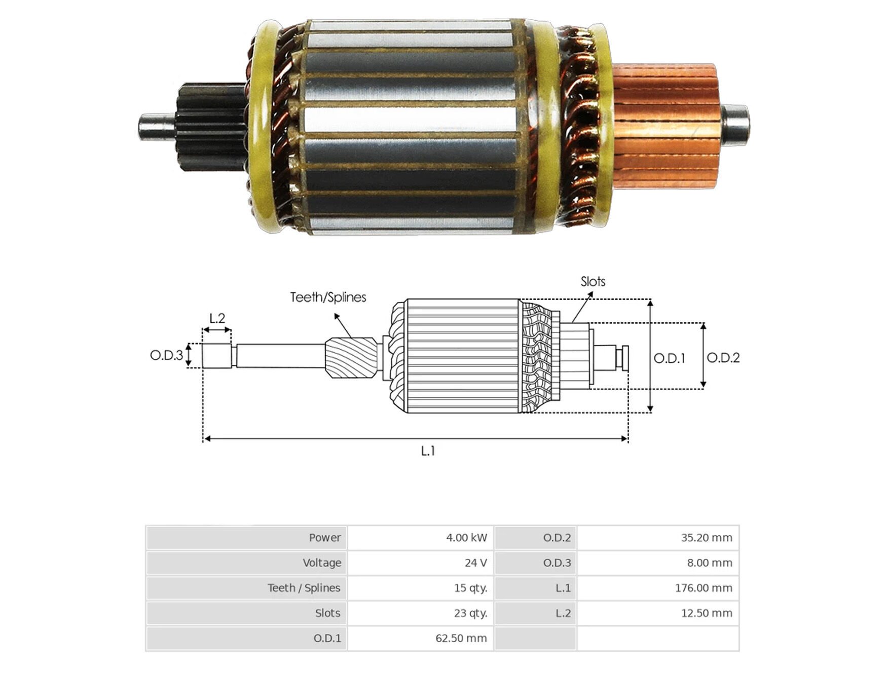 MARS KOLLEKTORU 24V 15 DIS KAMAZ / JCB / MAN YENI MODEL