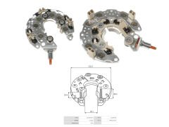 ALTERNATOR DIOT TABLASI TOYOTA 4RUNNER 2.4L - 2003 TOYOTA TUNDRA PICKUP 4.7L 117MM (12 DIOT) M6