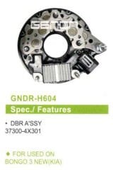 GNDR H604 - ALTERNATÖR DİYOT TABLASI