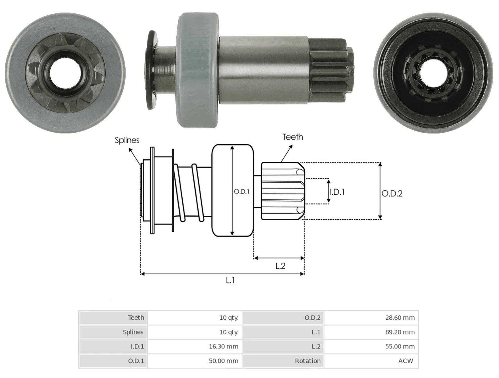 UMD 5811 - MARŞ DİŞLİSİ 10 DİŞ
