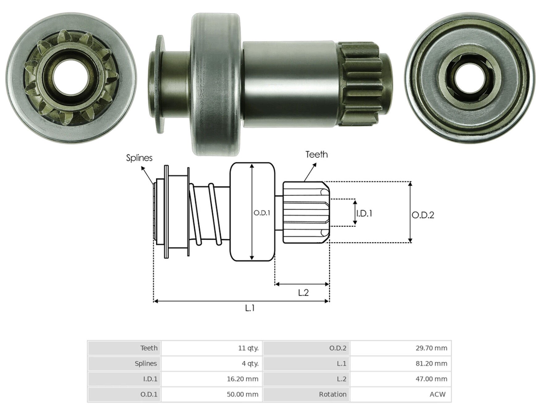 UMD 5815 - MARŞ DİŞLİSİ 11 DİŞ