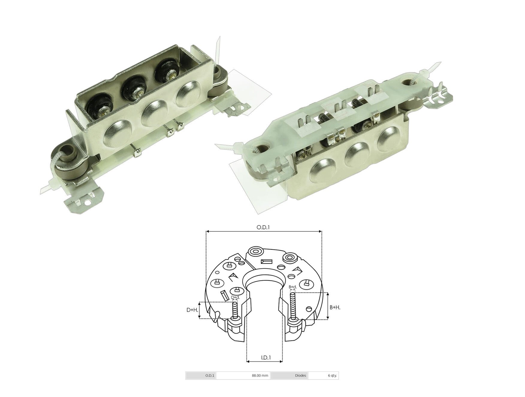 ALTERNATOR DIOT TABLASI 71MM MITSUBISHI / NISSAN E.M. SAPLAMASIZ