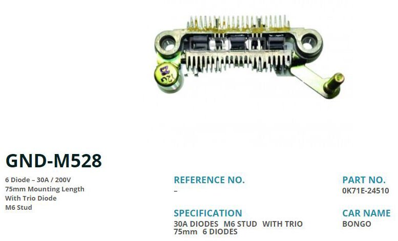 GND M528 - ALTERNATÖR DİYOT TABLASI