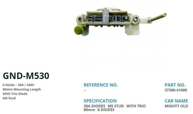 GND M530 - ALTERNATÖR DİYOT TABLASI