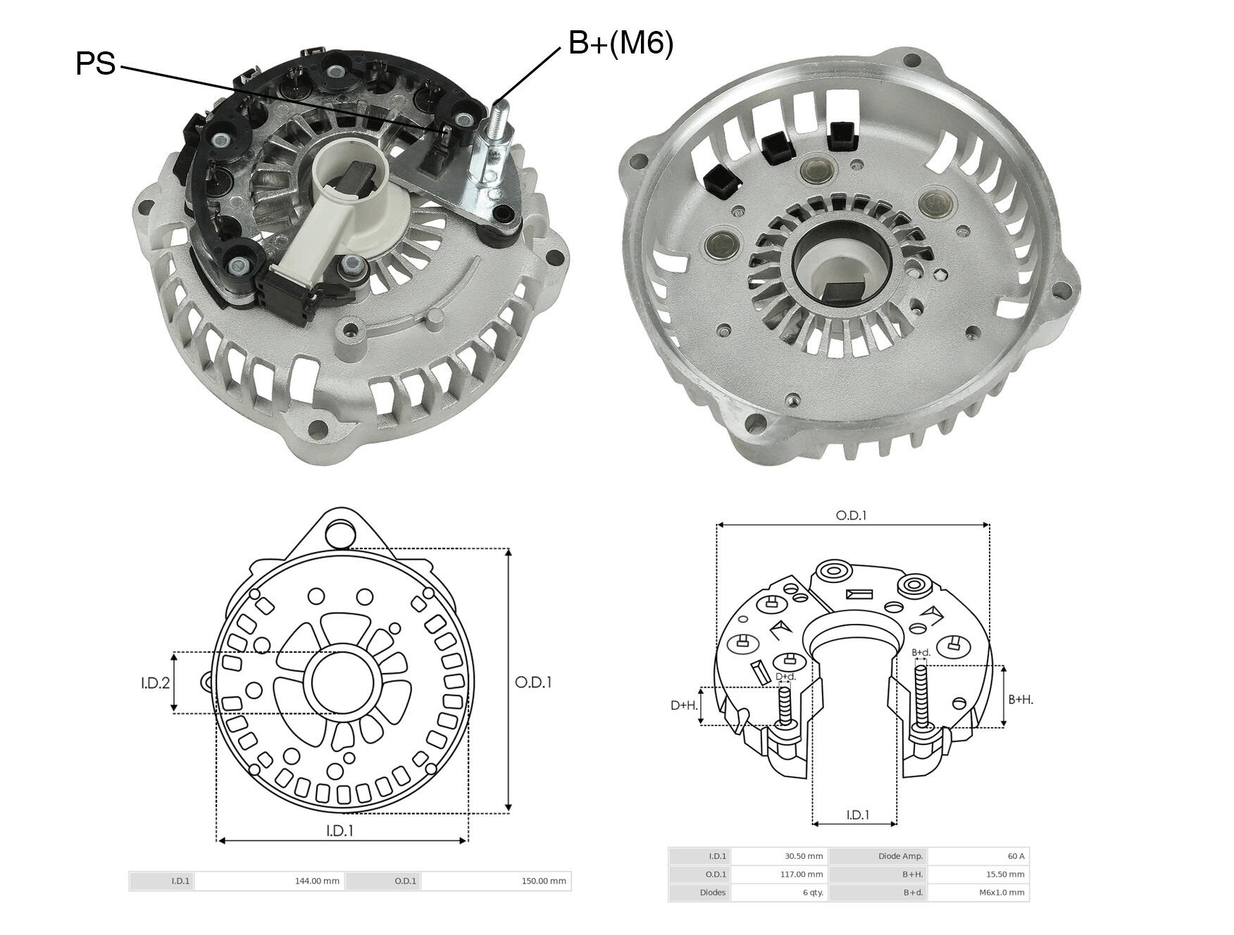 ALTERNATOR DIOT TABLASI (2007-05) CADILLAC / CHEVROLET / GMC / HUMMER