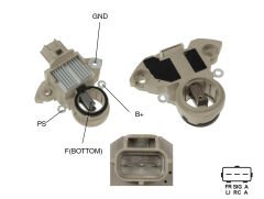 ALTERNATOR KONJEKTOR 12V LI-RC-AS TERMINAL FORD FUSION - FORD TRANSIT - FORD FOCUS 2.0L 2008-2010 / MAZDA 150 AMP
