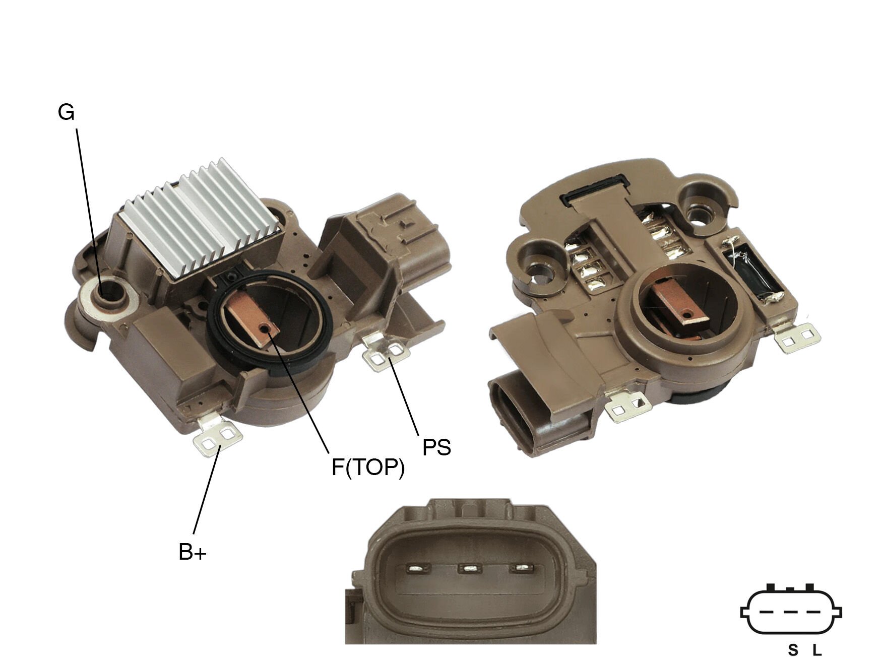 ALTERNATOR KONJEKTOR 12V L-S-DUMMY(X) TERMINAL NISSAN NAVARA 2.5 DCI D40 MOTOR 100-130 AMP 2005->2006