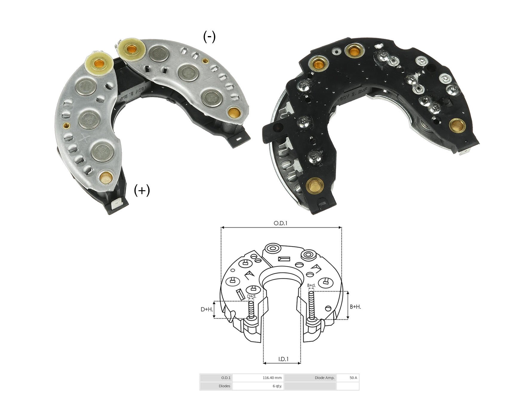 ALTERNATOR DIOT TABLASI RENAULT CLIO - R9-11-19 TEK FIS +/- 115MM