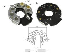 ALTERNATOR DIOT TABLASI FIAT / SAME TRAKTOR / STEYR / JOHNDEERE FISLI 90MM
