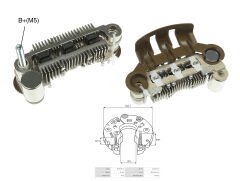 ALTERNATOR DIOT TABLASI MITSIBUSHI PAJERO / COLT / GALANT / MAZDA 929 75MM