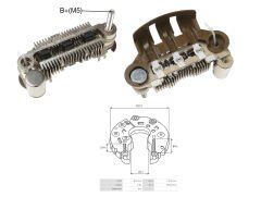 ALTERNATOR DIOT TABLASI MITSUBISHI L300 - COLT - LANCER / HYUNDAI H100 75MM