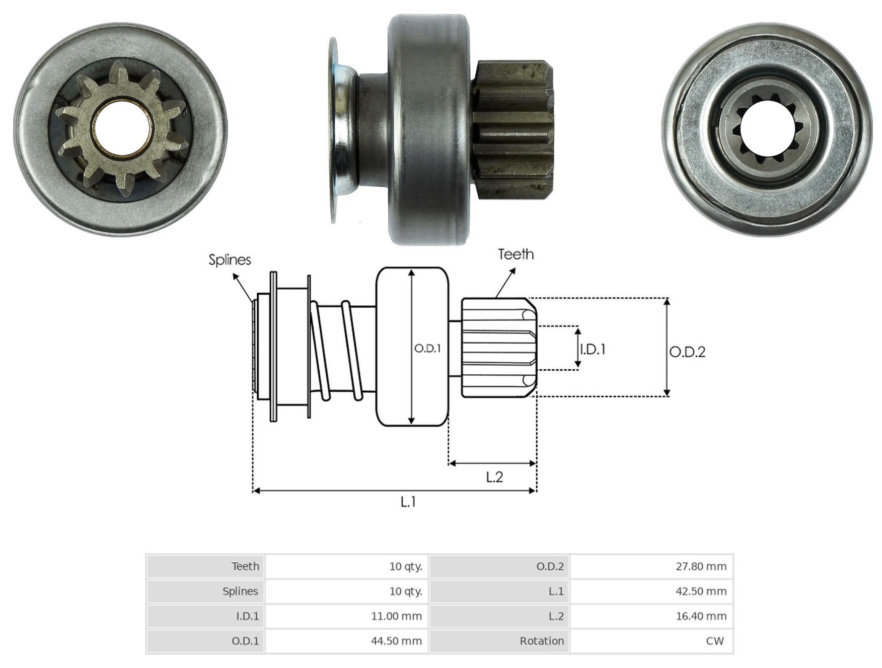 UMD 5832 - MARŞ DİŞLİSİ 10 DİŞ