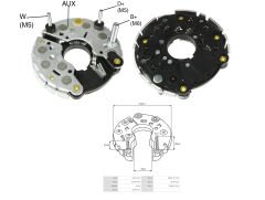 ALTERNATOR DIOT TABLASI IVECO OTOBUS / MERCEDES KAMYON (3 CIVATALI) 120MM