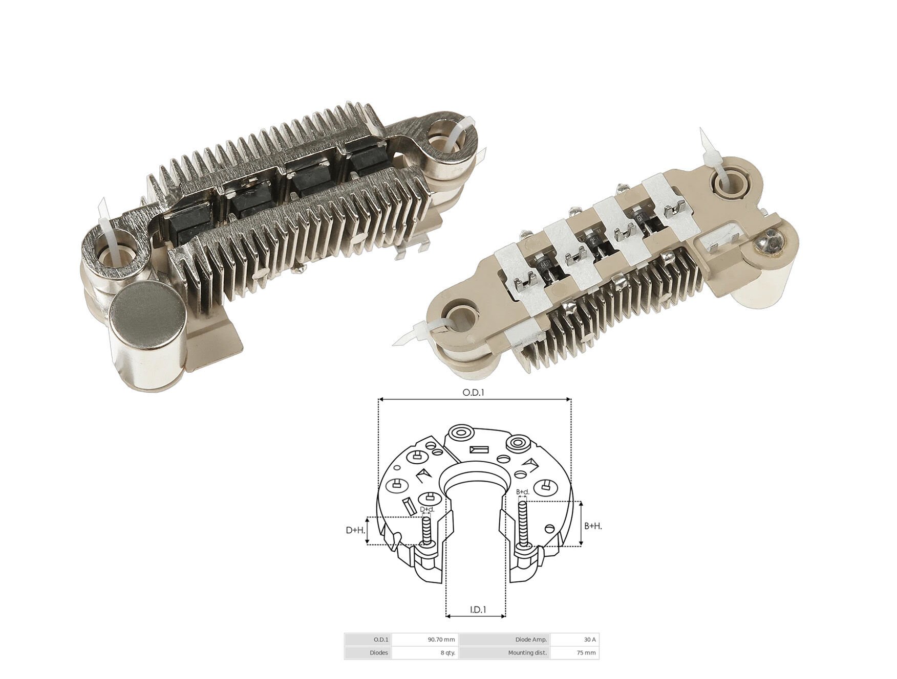 ALTERNATOR DIOT TABLASI HONDA CIVIC 95 MODEL 75MM