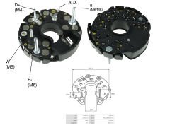 ALTERNATOR DIOT TABLASI VOLVO YAVUZ KAMYON / SCANIA 11 DIOT (4 CIVATALI 1 FISLI) 120MM