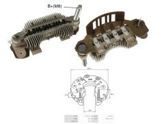 ALTERNATOR DIOT TABLASI FORD TRANSIT 2,5 / MITSUBISHI / MAZDA 100MM