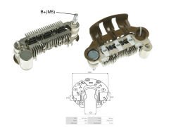 ALTERNATOR DIOT TABLASI MAZDA 323 / PEUGEOT 309 / CITROEN C15 75MM
