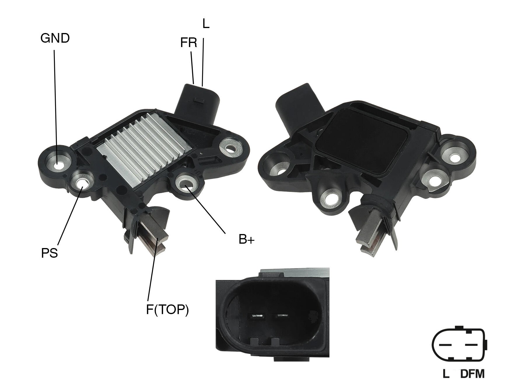 ALTERNATOR KONJEKTOR 12V L-DFM(FR) TERMINAL FIAT PALIO / PUNTO / SIENA / IDEA / LINEA / STRADA SERVICING: BOSCH F00BL0609