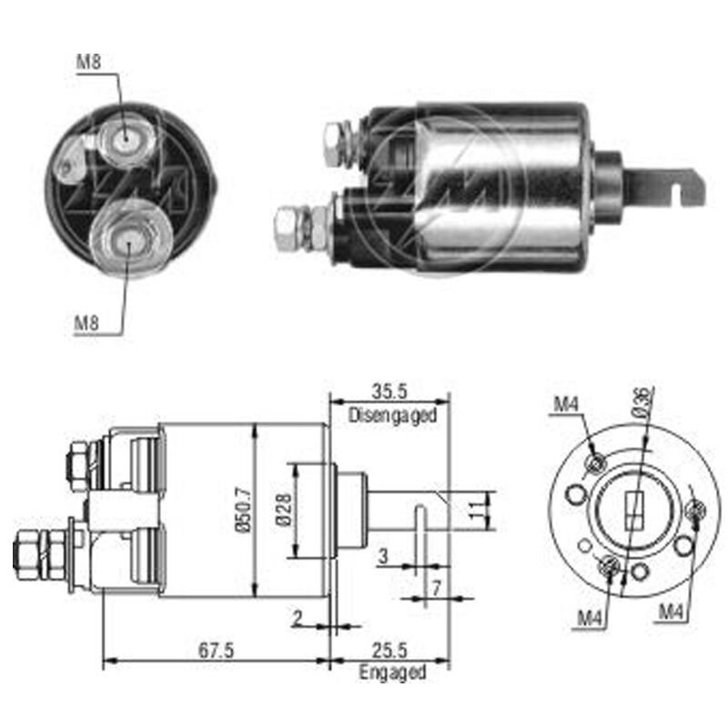 ZM 603 - MARŞ OTOMATİĞİ 12V