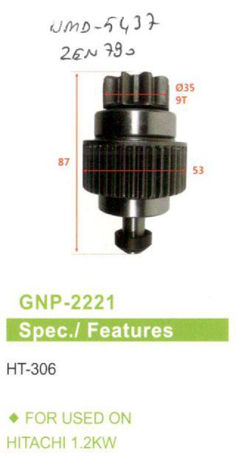GNP 2221 - MARŞ DİŞLİSİ 9 DİŞ