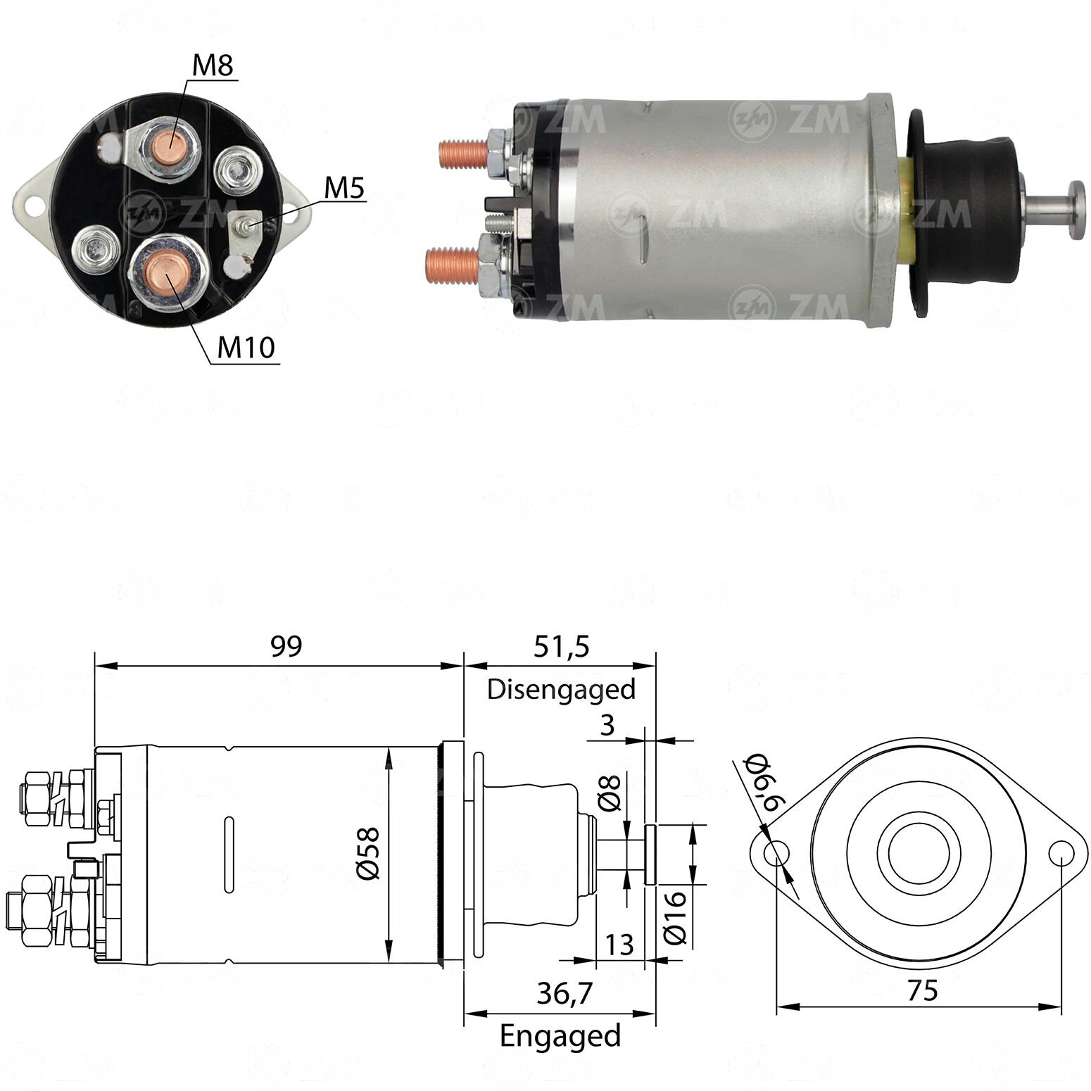 ZM 805 - MARŞ OTOMATİĞİ 12V