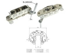 ALTERNATOR DIOT TABLASI MITSUBISHI L300 - CANTER E.M. 80MM