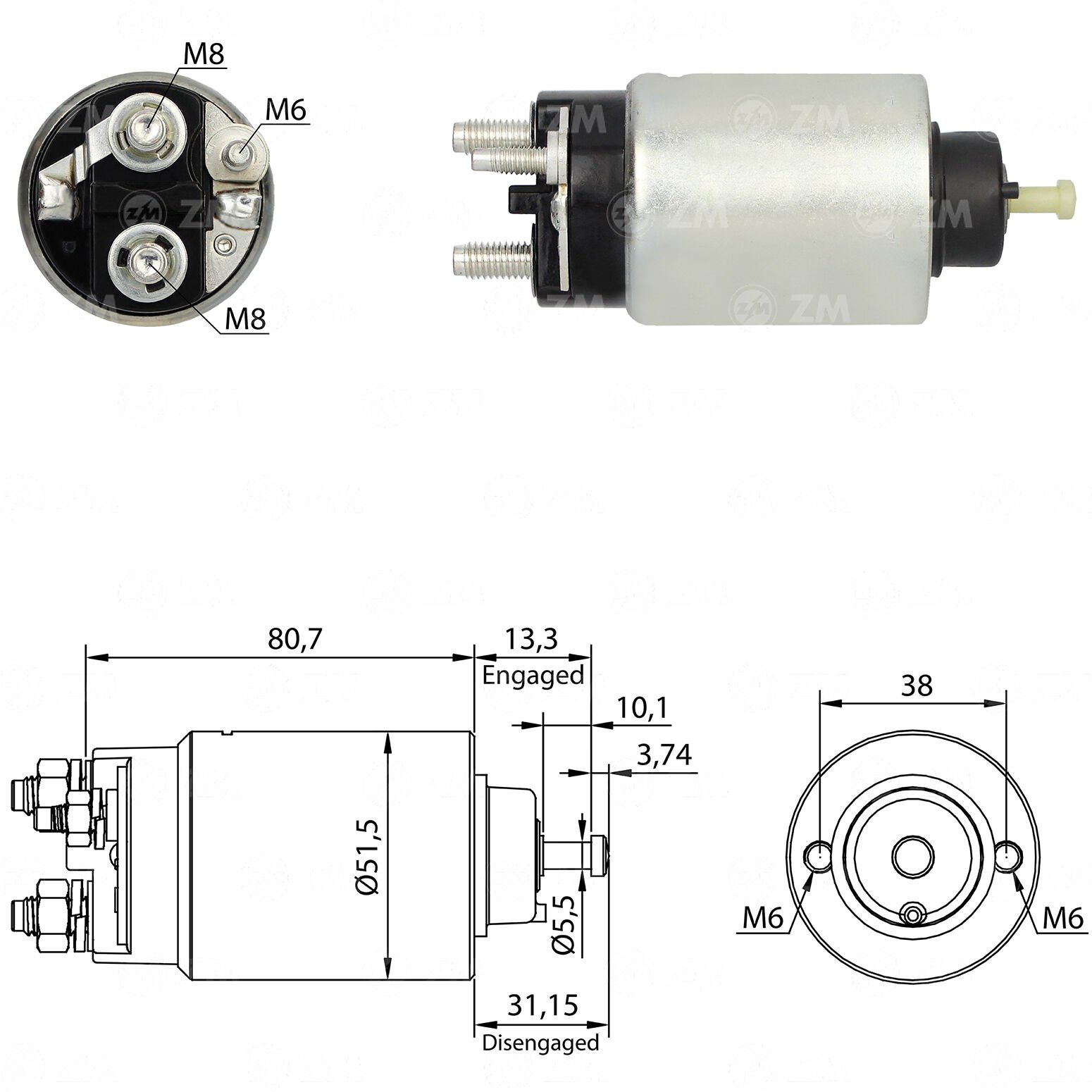 ZM 2762 - MARŞ OTOMATİĞİ 12V