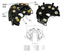 ALTERNATOR DIOT TABLASI FORD / SKADA FELICIA BOSCH:1127319570 112MM