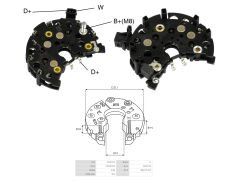 ALTERNATOR DIOT TABLASI SKODA OCTAVIA 1 - 9 TDI / VOLKSWAGEN SHARAN 1 - 9 TDI KLIMALI BOSCH:1127319572 122MM