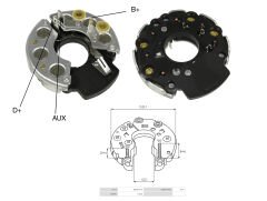 ALTERNATOR DIOT TABLASI FIAT / BMW / PEUGEOT / HANOMAG / JOHNDEERE FISLI 90MM