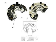 ALTERNATOR DIOT TABLASI VOLKSWAGEN TRANSPORTER Y.M. (DEVIR SAAT CIKISLI) BOSCH: FOOM133207 120MM