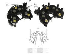 ALTERNATOR DIOT TABLASI VOLKSWAGEN PASSAT / GOLF / CADDY / TRANSPORTER 112MM