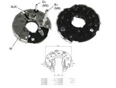 ALTERNATOR DIOT TABLASI JOHNDEERE DEUTZ KHD IVECO NEW HOLLAND CASE 114MM