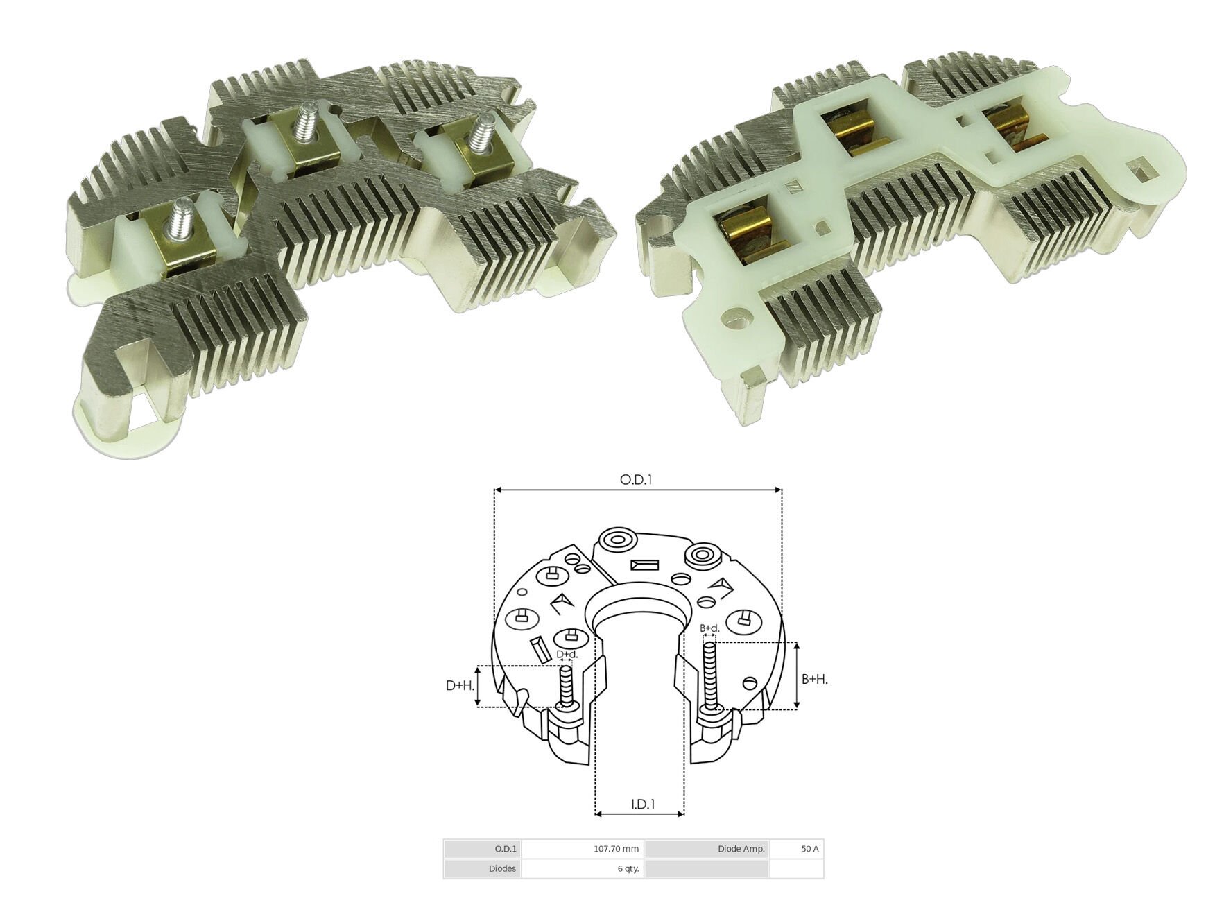 ALTERNATOR DIOT TABLASI 2151 BELDE E.M 6-70 AMP DIOTLU