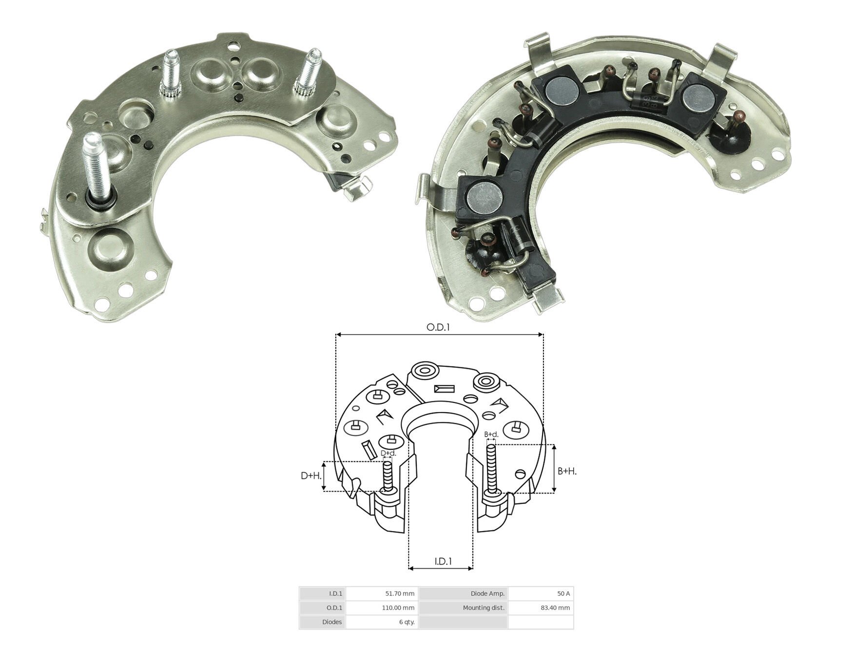 ALTERNATOR DIOT TABLASI NISSAN SUNNY 1.3 - 1.5 / NISSAN VANETTA PANELVAN 2.3 DIESEL 111MM